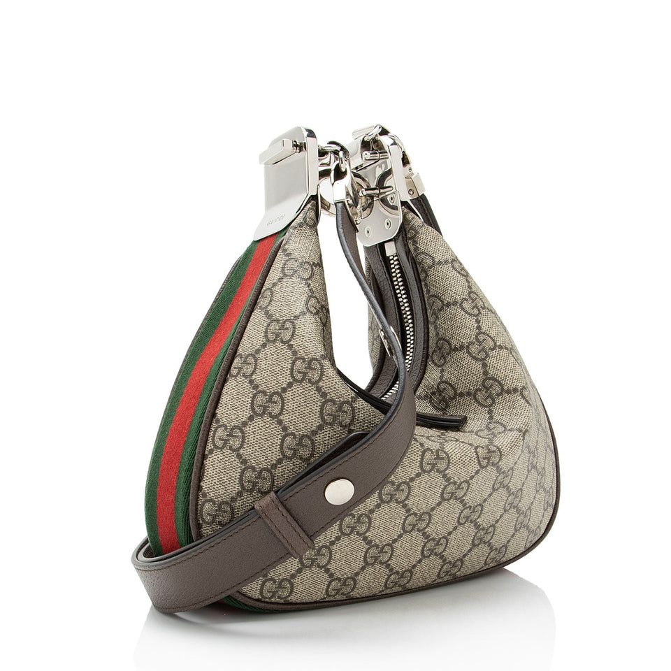 Gucci GG Supreme Web Attache Small Shoulder Bag