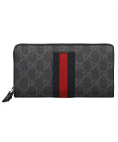 Gucci GG Supreme Web Zip Around Wallet