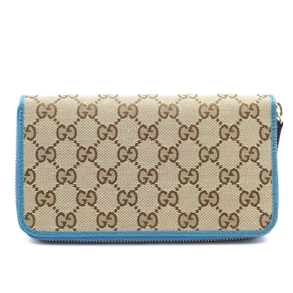 Gucci GG Logo Guccissima Long Zippy Organizer Wallet