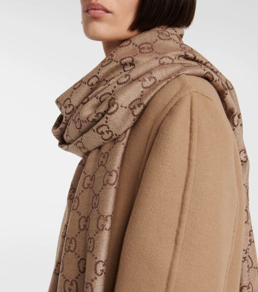 Gucci GG JACQUARD WOOL SCARF