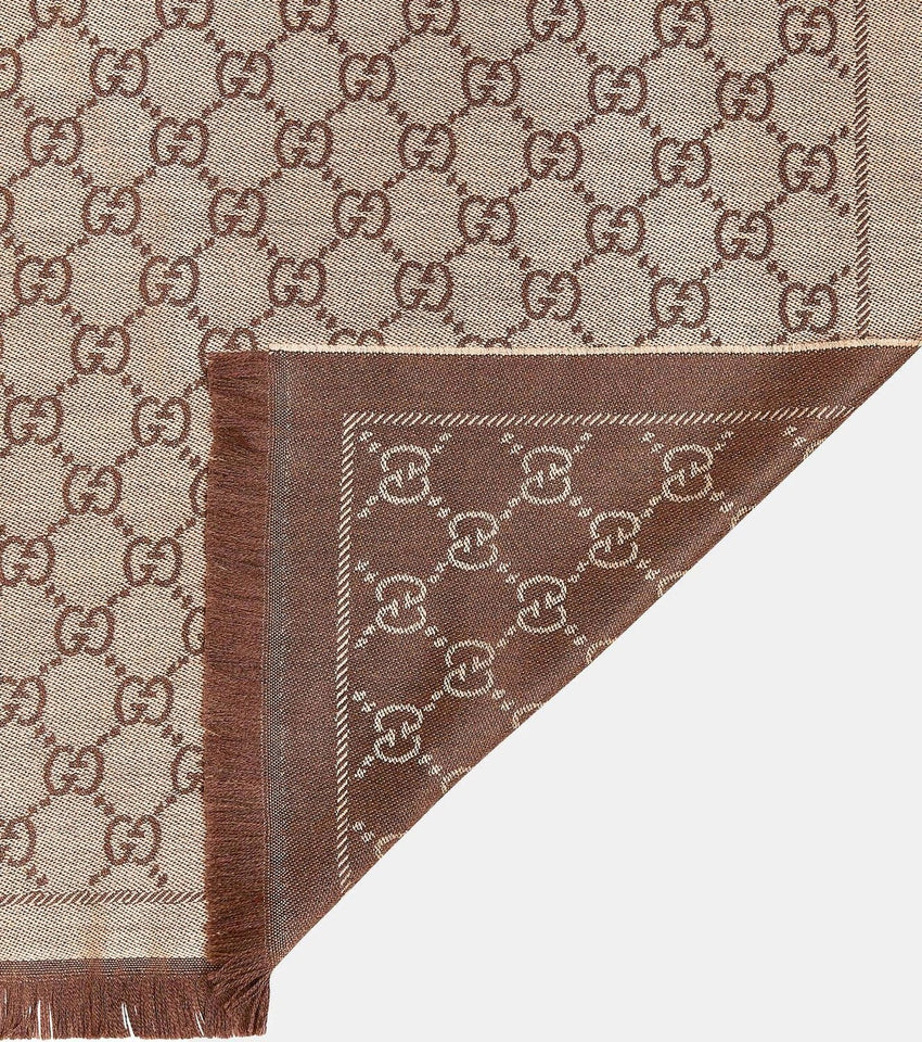 Gucci GG JACQUARD WOOL SCARF