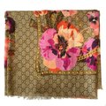 Gucci GG SUPREME MONOGRAM GIANT FLORAL SCARF SHAWL