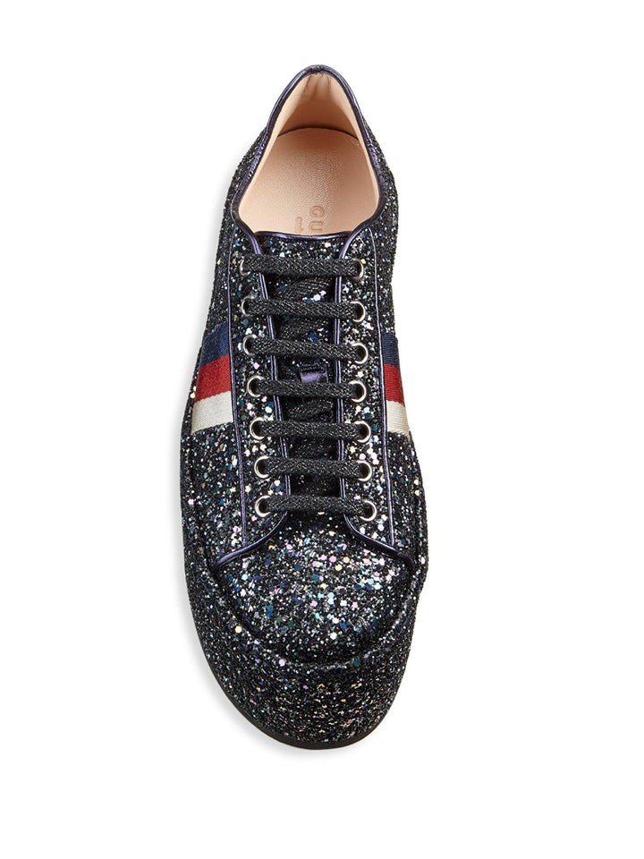 Gucci Peggy Glitter Platform Sneakers