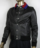 Gucci GRAINY LEATHER BOMBER JACKET