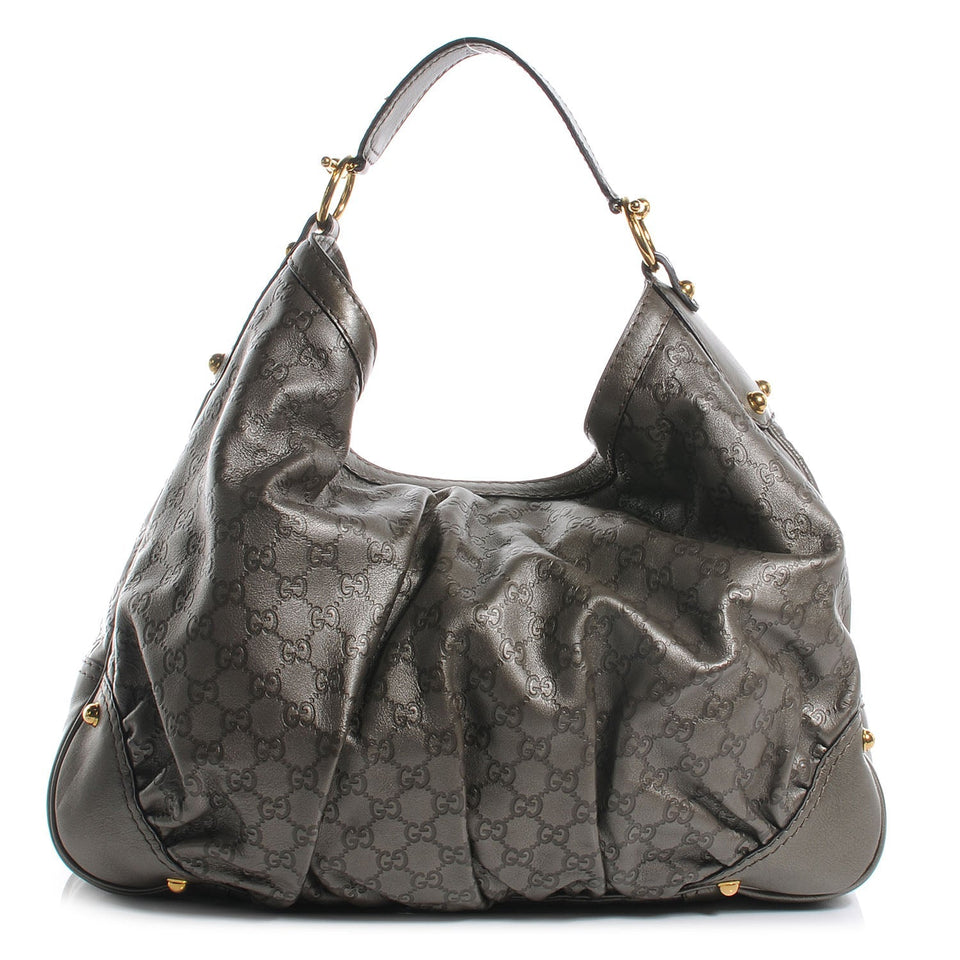 Gucci GucciSSIMA JOCKEY LEATHER HOBO BAG