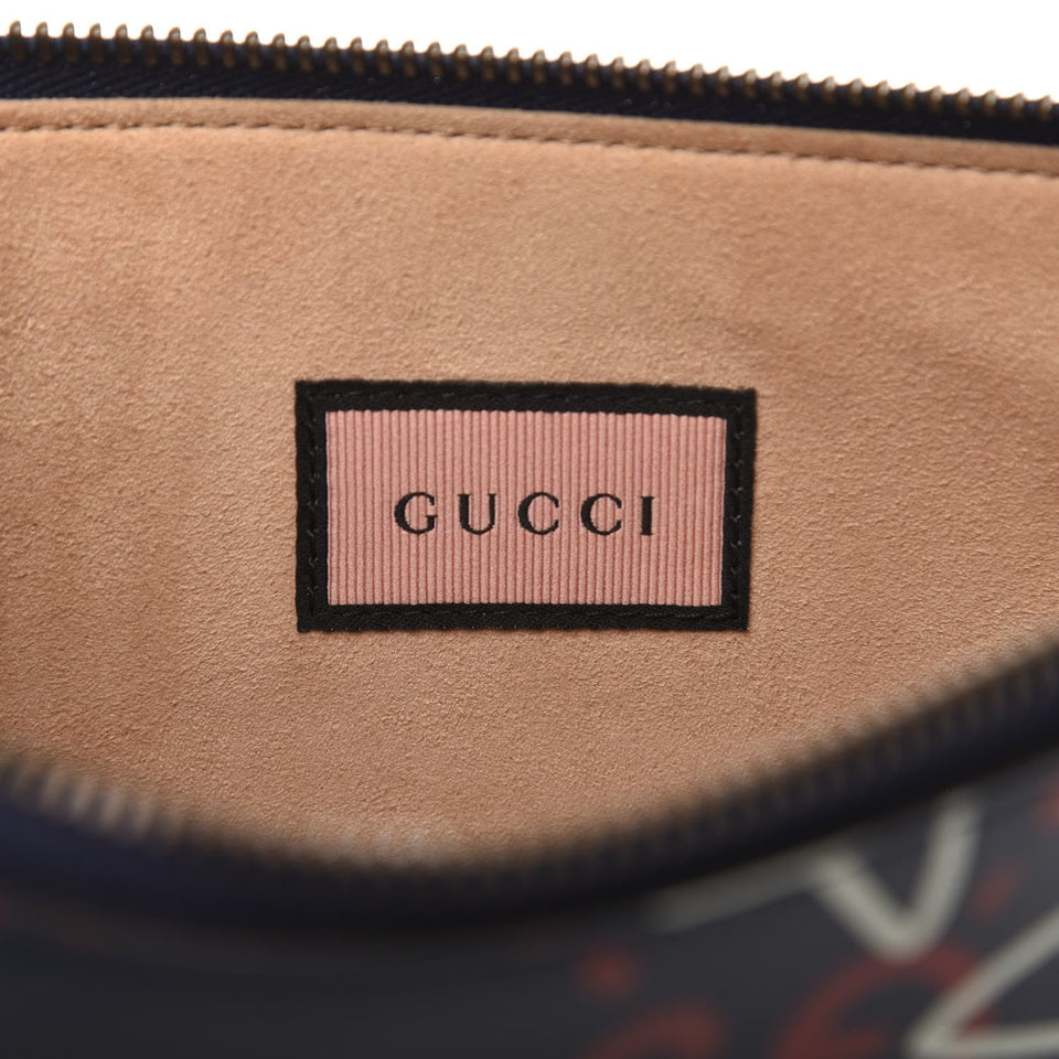 Gucci GucciGhost Graffiti Print Pouch
