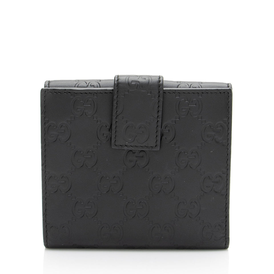 Gucci Guccissima Bow Signature French Wallet