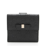 Gucci Guccissima Bow Signature French Wallet