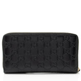 Gucci Guccissima Leather Bow Zip Around Wallet