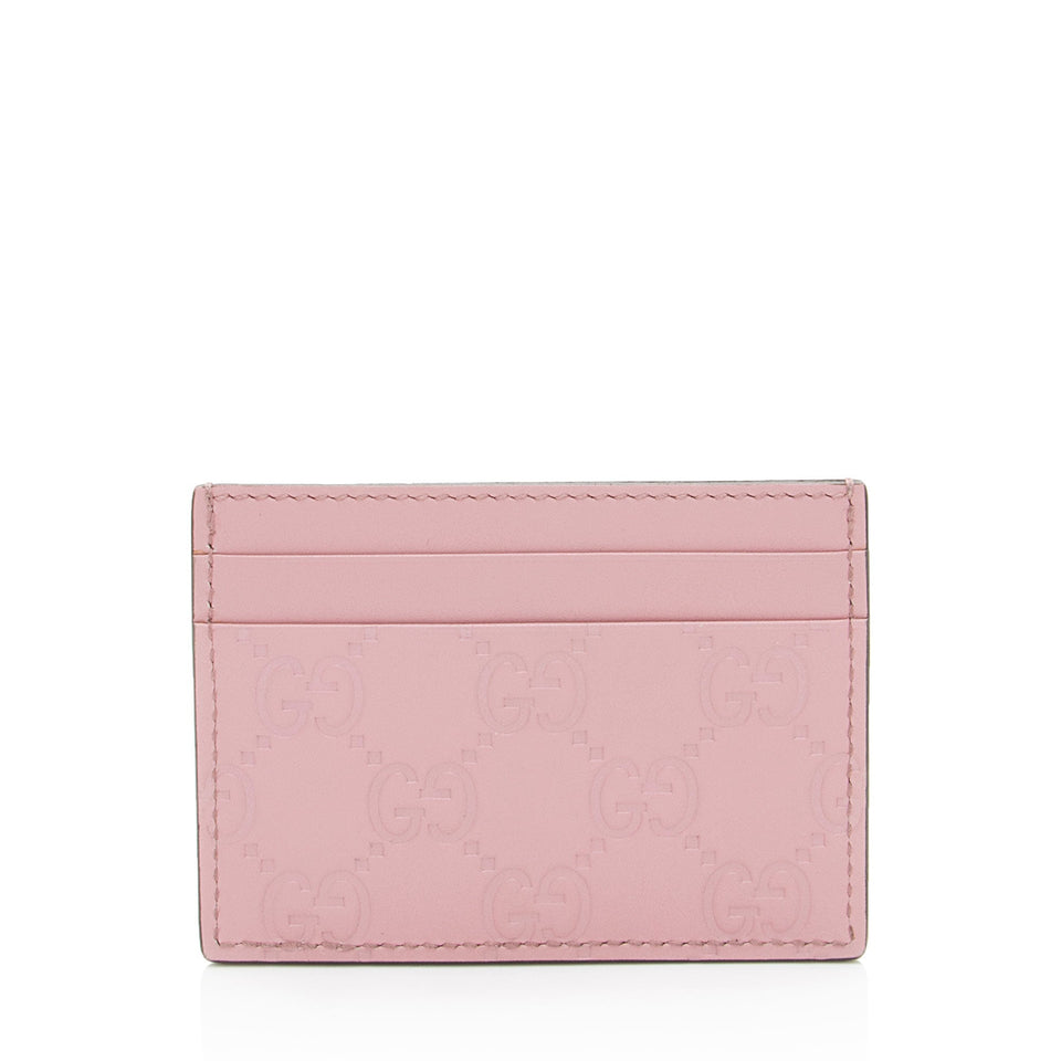 Gucci Guccissima Leather Signature Card Case