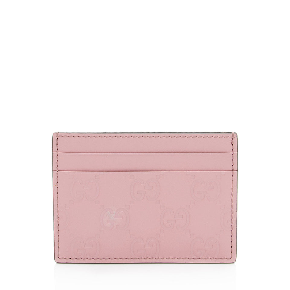 Gucci Guccissima Leather Signature Card Case
