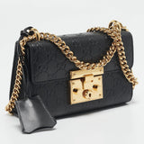 Gucci GucciSSIMA LEATHER SMALL PADLOCK SHOULDER BAG