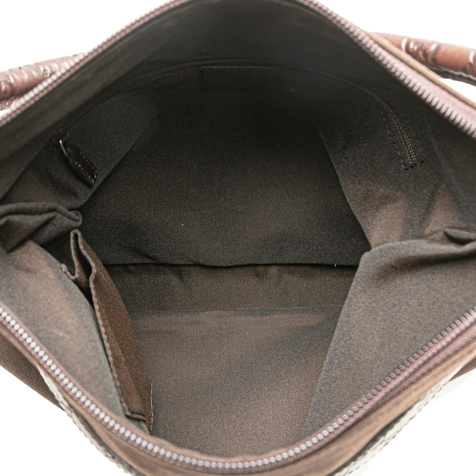 Gucci Guccissima Trimmed Canvas Shoulder Bag