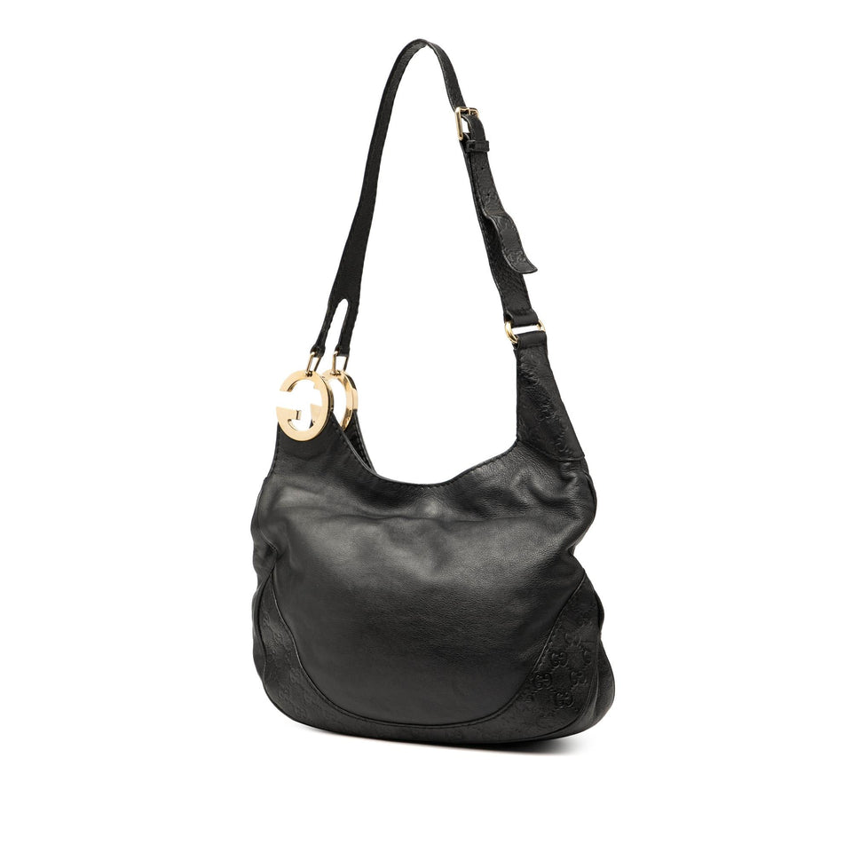 Gucci Guccissima Trimmed Leather Charlotte Crossbody