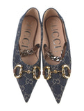 Gucci DENIM HORSEBIT BALLET FLATS