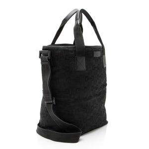 Gucci Horsebit Canvas Tall Tote