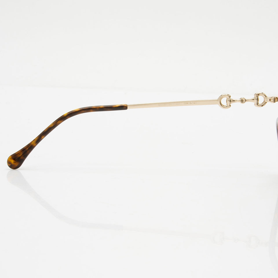 Gucci Horsebit Oversized Round Sunglasses