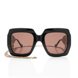 Gucci Interlocking G Chain Square Sunglasses