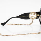 Gucci Interlocking G Chain Square Sunglasses