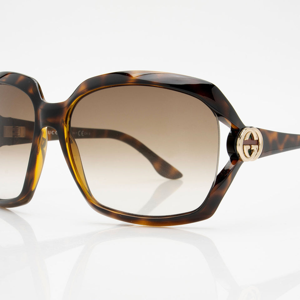 Gucci Interlocking G Web Oversized Butterfly Sunglasses