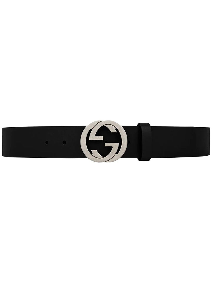 Gucci INTERLOCKING GG SIGNATURE LEATHER BELT
