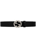 Gucci INTERLOCKING GG SIGNATURE LEATHER BELT