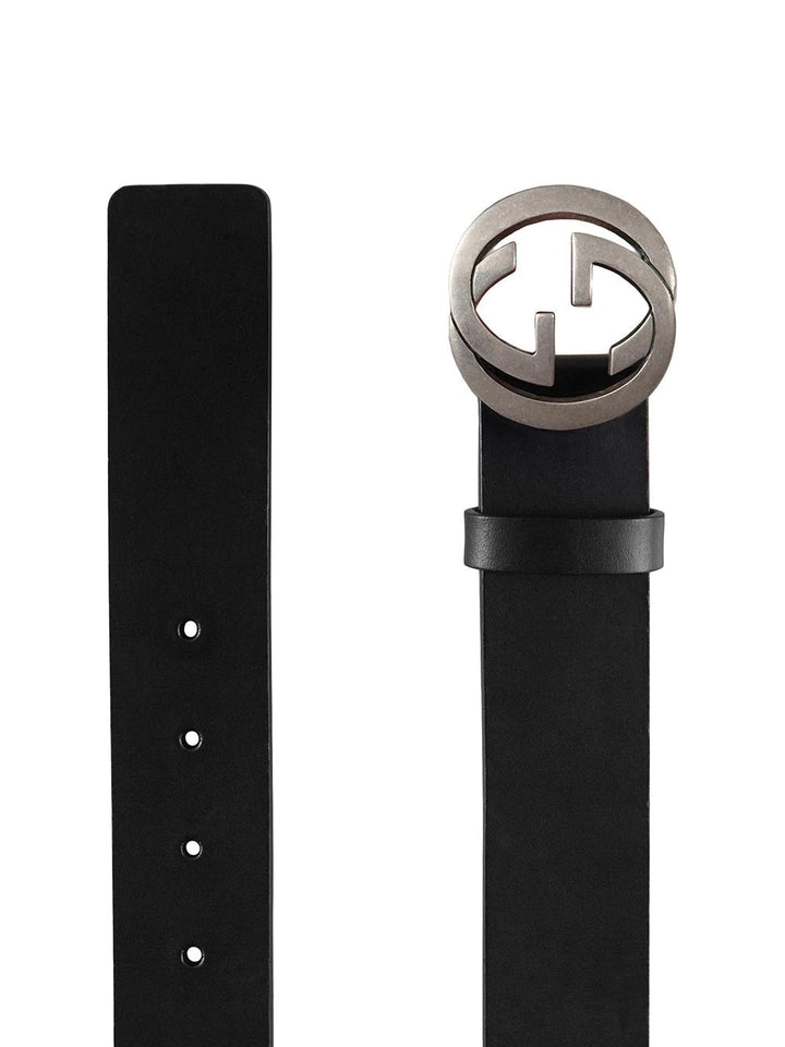Gucci INTERLOCKING GG SIGNATURE LEATHER BELT