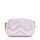 Gucci Matelasse Padded Iridescent Leather GG Marmont Small Camera Bag