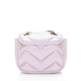 Gucci Matelasse Padded Iridescent Leather GG Marmont Square Mini Shoulder Bag