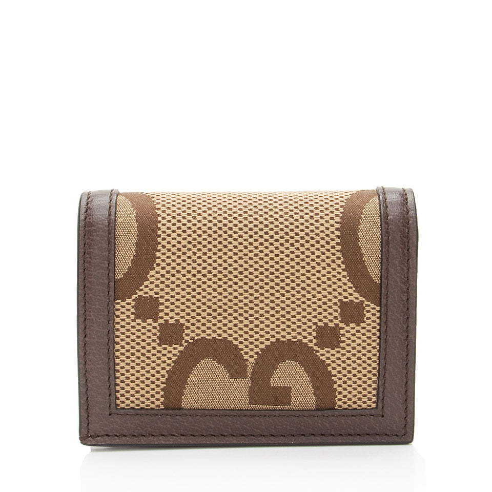 Gucci Jumbo GG Canvas Bamboo Diana Compact Wallet