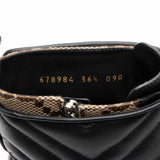 Gucci Jumbo GG Canvas Leather GG Marmont Combat Boots - Size 6.5 / 36.5