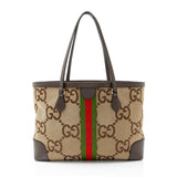 Gucci Jumbo GG Canvas Ophidia Large Shopping Tote