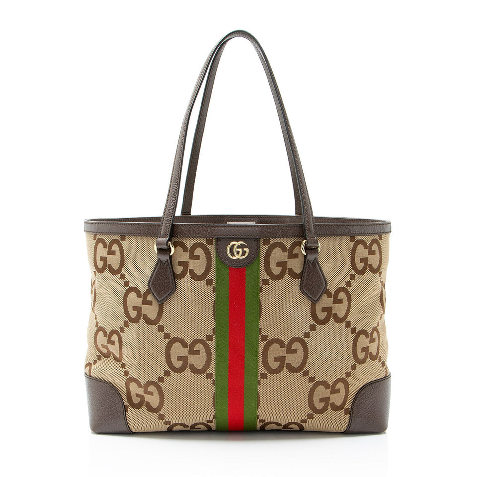 Gucci Jumbo GG Canvas Ophidia Large Shopping Tote