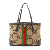 Gucci Jumbo GG Canvas Ophidia Large Shopping Tote