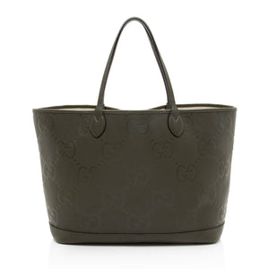Gucci Jumbo GG Embossed Leather Large Tote