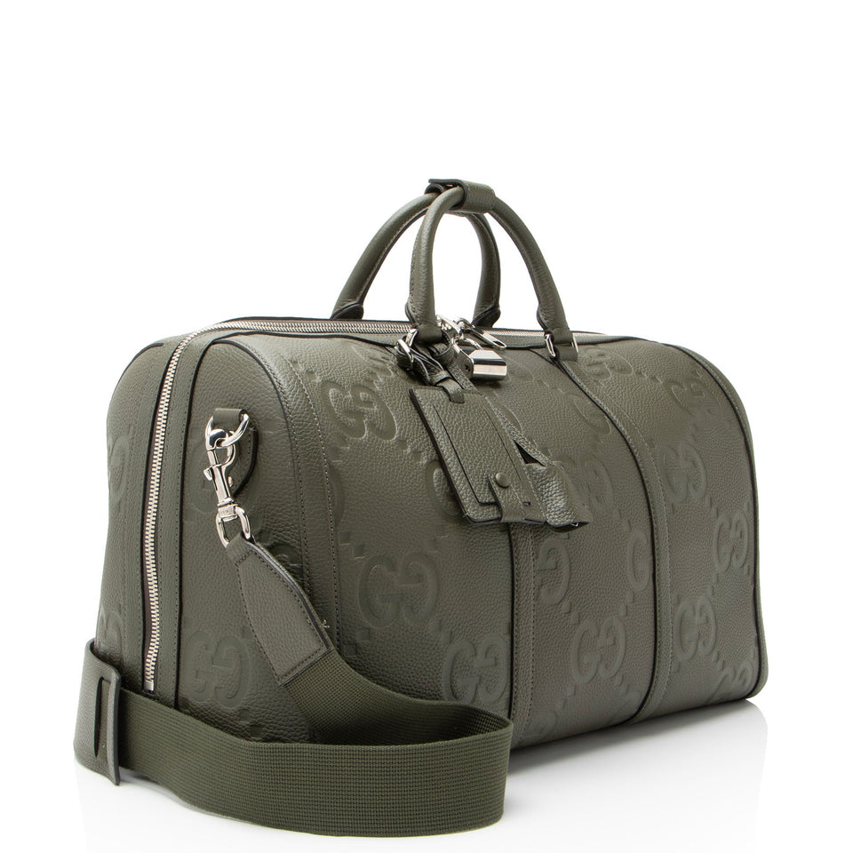 Gucci Jumbo GG Embossed Leather Small Duffle