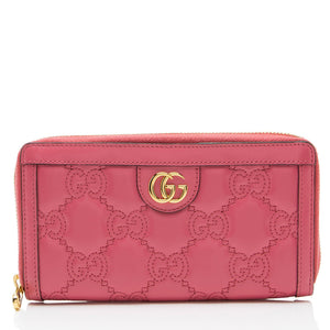 Gucci Jumbo GG Matelasse Leather Zip Around Wallet