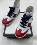 Gucci KIDS ACE LEATHER HIGH TOP SNEAKERS