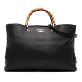 Gucci Large Calfskin Bamboo Shopper Satchel