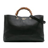 Gucci Large Calfskin Bamboo Shopper Satchel
