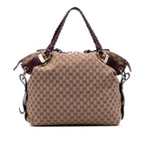 Gucci Large GG Canvas Bamboo Bar Tote
