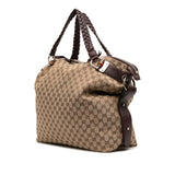 Gucci Large GG Canvas Bamboo Bar Tote