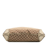 Gucci Large GG Canvas Bamboo Indy Hobo
