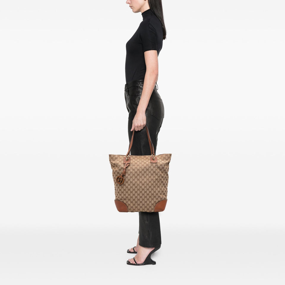 Gucci Large GG Canvas GG Charm Tote