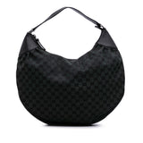 Gucci Large GG Canvas Half Moon Hobo