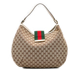 Gucci Large GG Canvas Web New Ladies Hobo