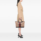 Gucci Large GG Canvas Web Sunset Tote