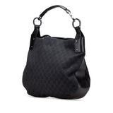 Gucci Large GG Denim Horsebit Classic Ring Hobo