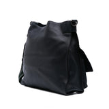 Gucci Large Leather Bamboo Double Pocket Messenger Bag