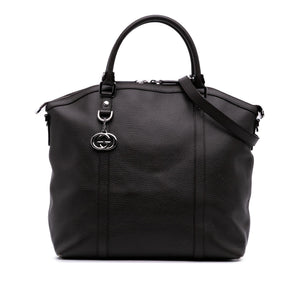 Gucci Large Leather GG Charm Dome Satchel